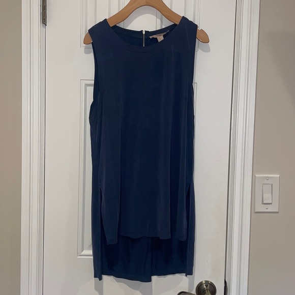 F21 Blue Long Tank Top Blouse Size M - Picture 1 of 3